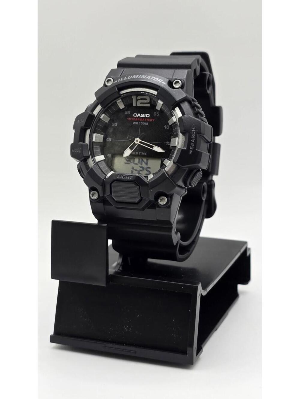 Casio Men's Watch Alarm Grey and Black Analog-Digital Dial Strap HDC-700-1AV